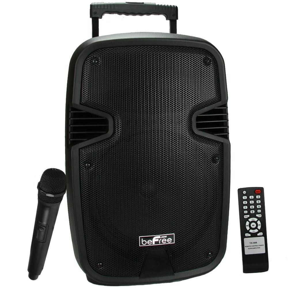 Radio FM Bluetooth Portable Lights beFree Sound and with USB/SD 10" Speaker