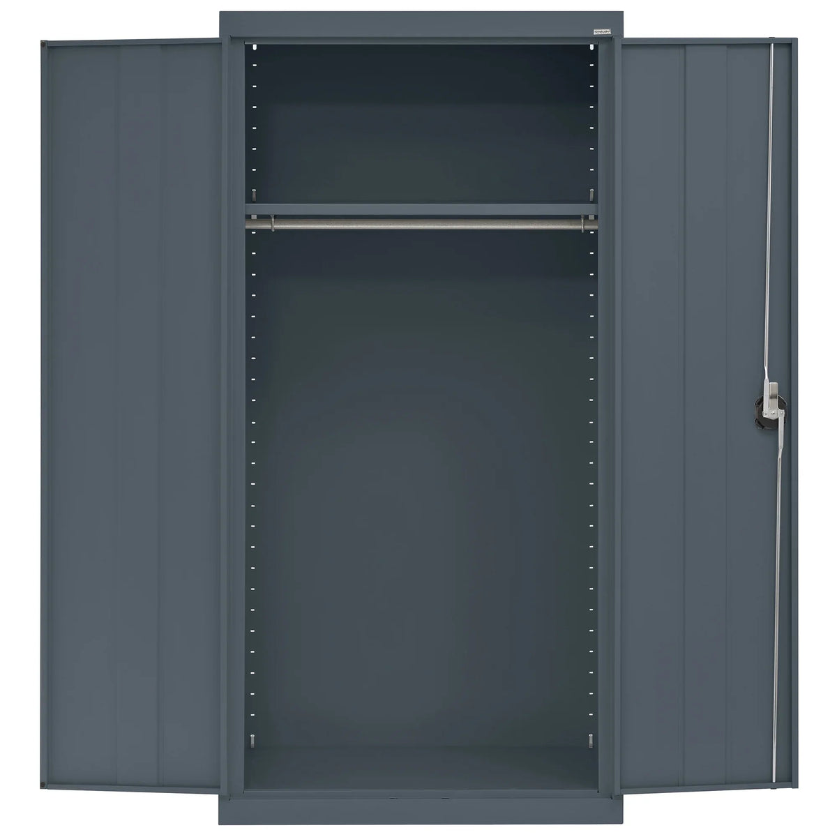 Wardrobe Charcoal Adjustable x 24"D with Cabinet Series x 72"H, Elite Shelf, 36"W
