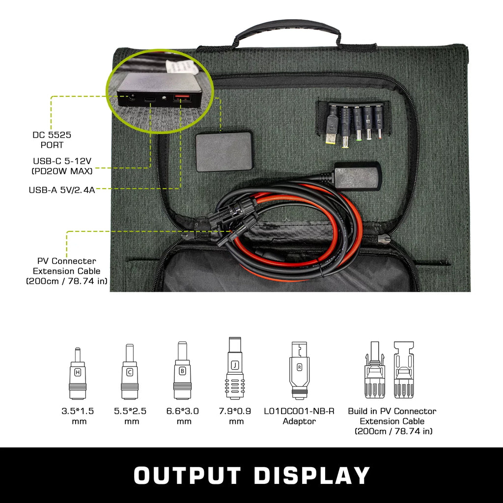Station for Solar Fast Foldable Portable with for Output Panel Segmart 110W, Power and Trailer PD18W Car Charging Marine Power Devices, Camping Station USB