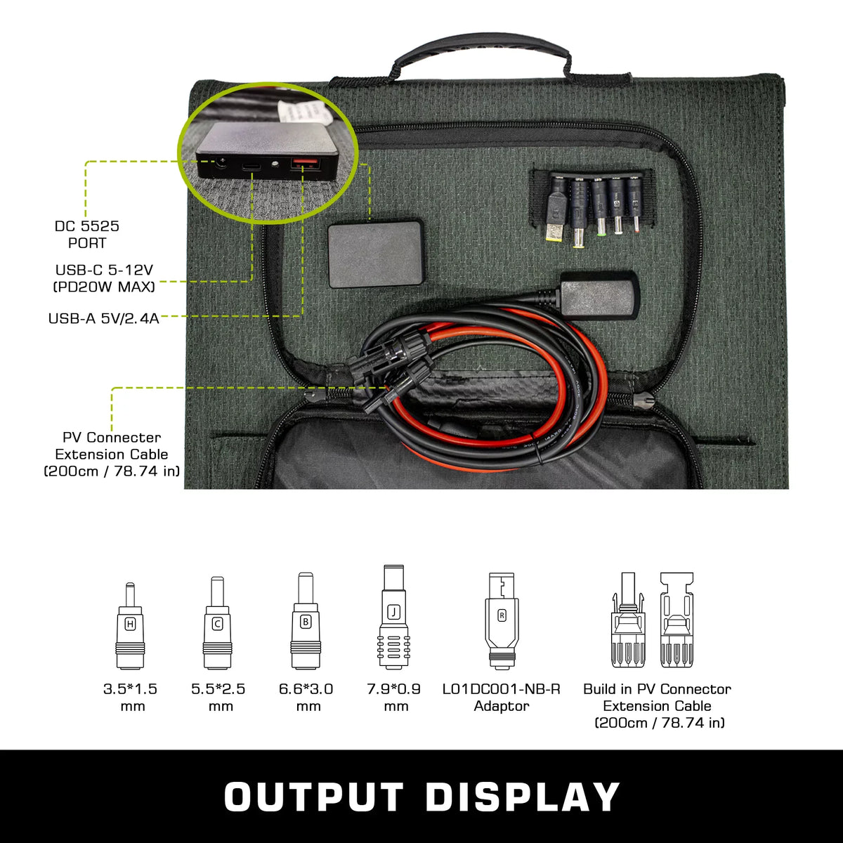 Station for Solar Fast Foldable Portable with for Output Panel Segmart 110W, Power and Trailer PD18W Car Charging Marine Power Devices, Camping Station USB