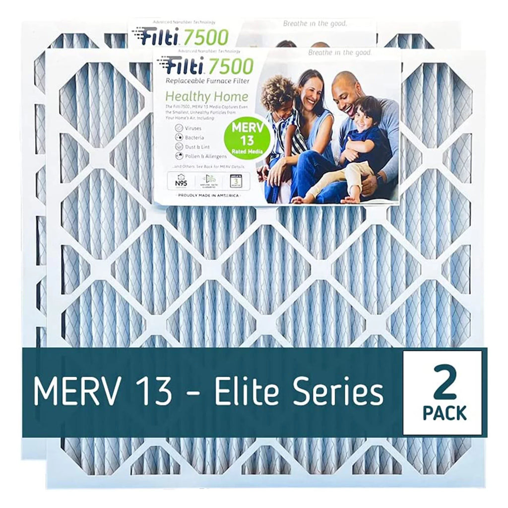 Home MERV HVAC Pleated 13 Filter 7500 Furnace Pack) Filti Air 20x20x2 (2