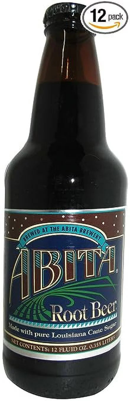 OF (Pack 12-Ounce Bottle LOUISIANA "A w/cane sugar Glass Abita ROOT BEER Cajun Brew", 12) of