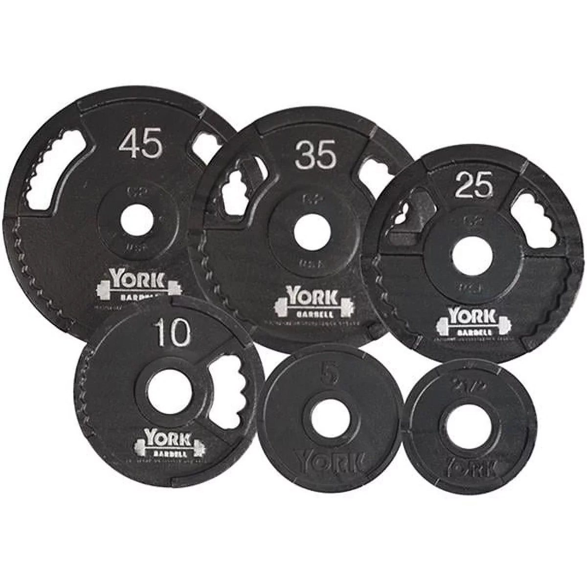 Grip - Thin Cast Plate, 25 Iron G2 Black Line 7423 Barbell York Dual Olympic lbs