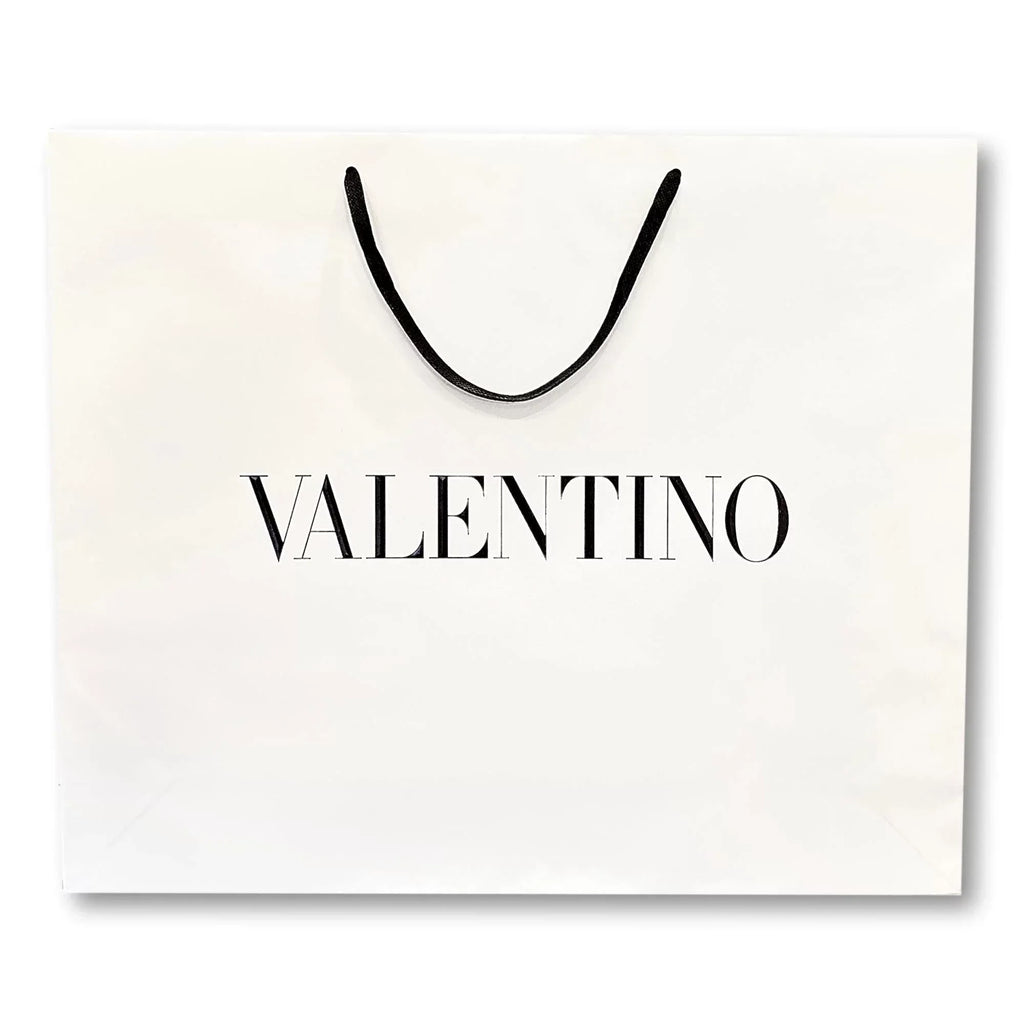 Valentino Gift Packaging Paper Shopping Logo White Designer Bag Large