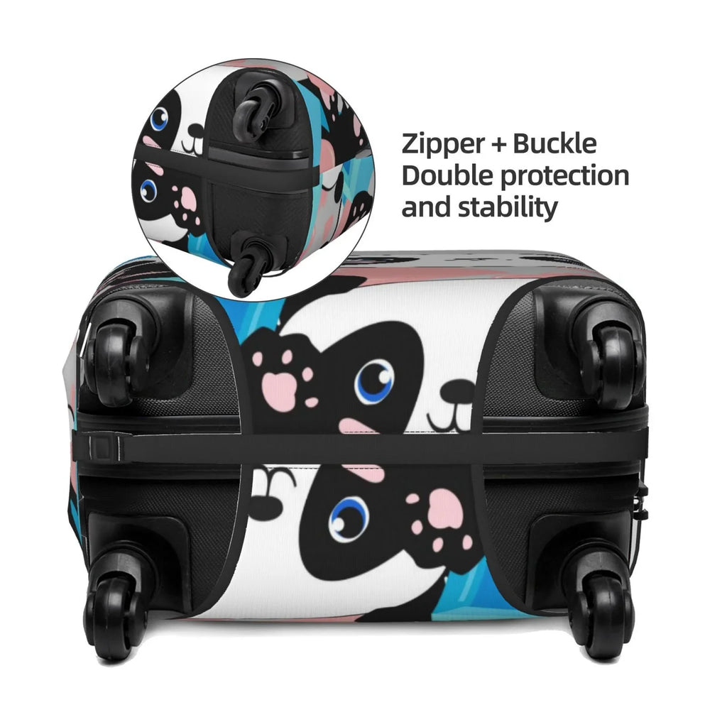 Medium Looking Hearts Luggage Anti-Scratch Cover,Durable, Cute Washable Suitcase Pink New Haiem Keep - Protector Technology Luggage With Your Panda