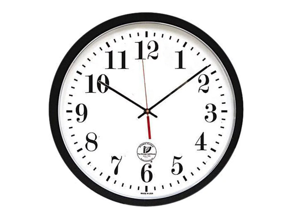 Lighthouse Chicago Contemporary 67403302 Clock Black ATOMIC