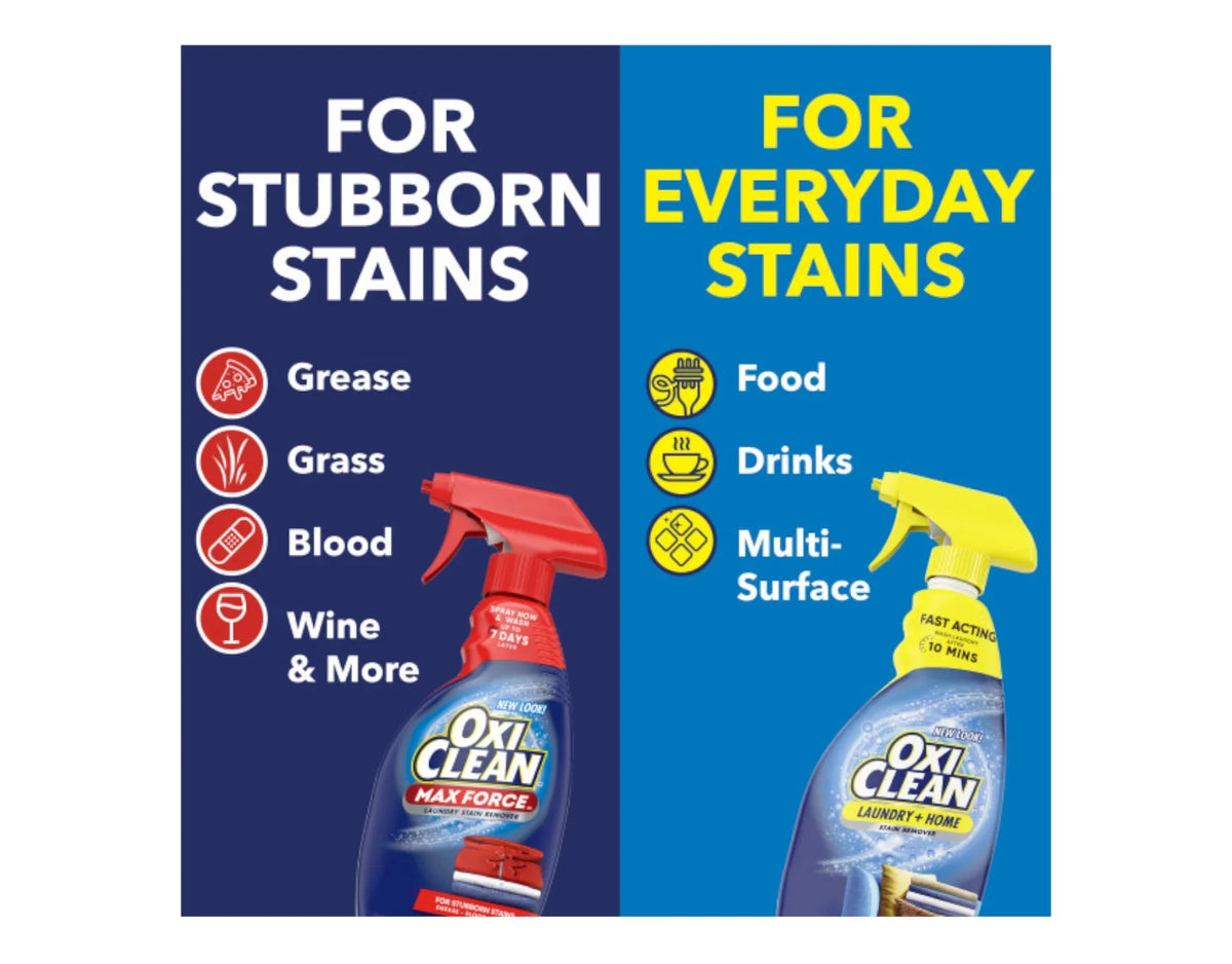 Oz Oz Fl Total Fl Spray, 60 Stain Bottle Kit 12 48 Refill Laundry oz Max fl Force Remover OxiClean +