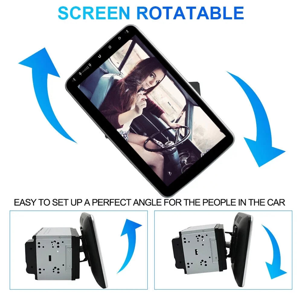 Inch Player Rotary Navigation Android Din GPS Spindle with - JahyShow Dual 10.1 Double 9.1 Touch Screen