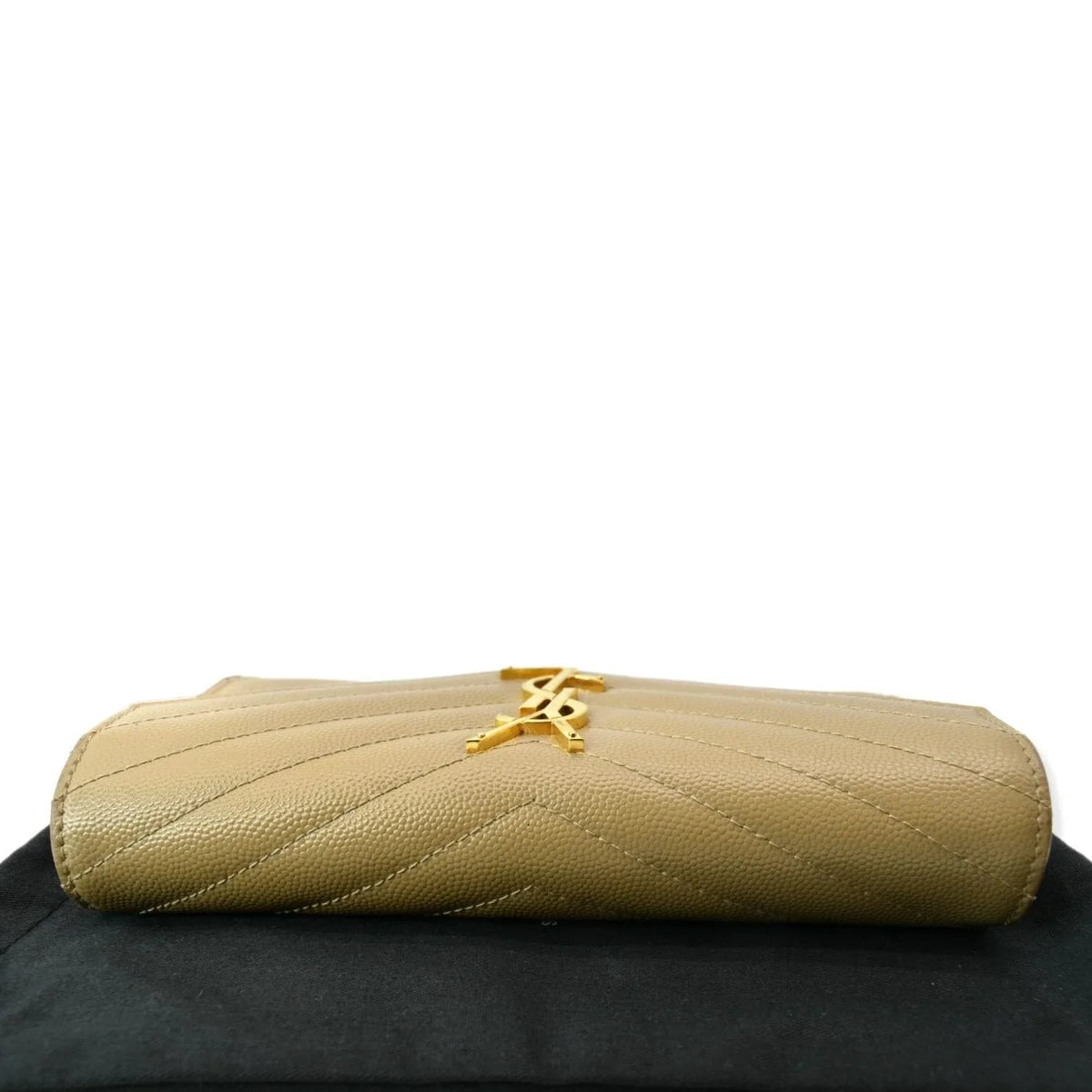 De SAINT Pre-owned Grain Beige YVES LAURENT Monogram Poudre Wallet