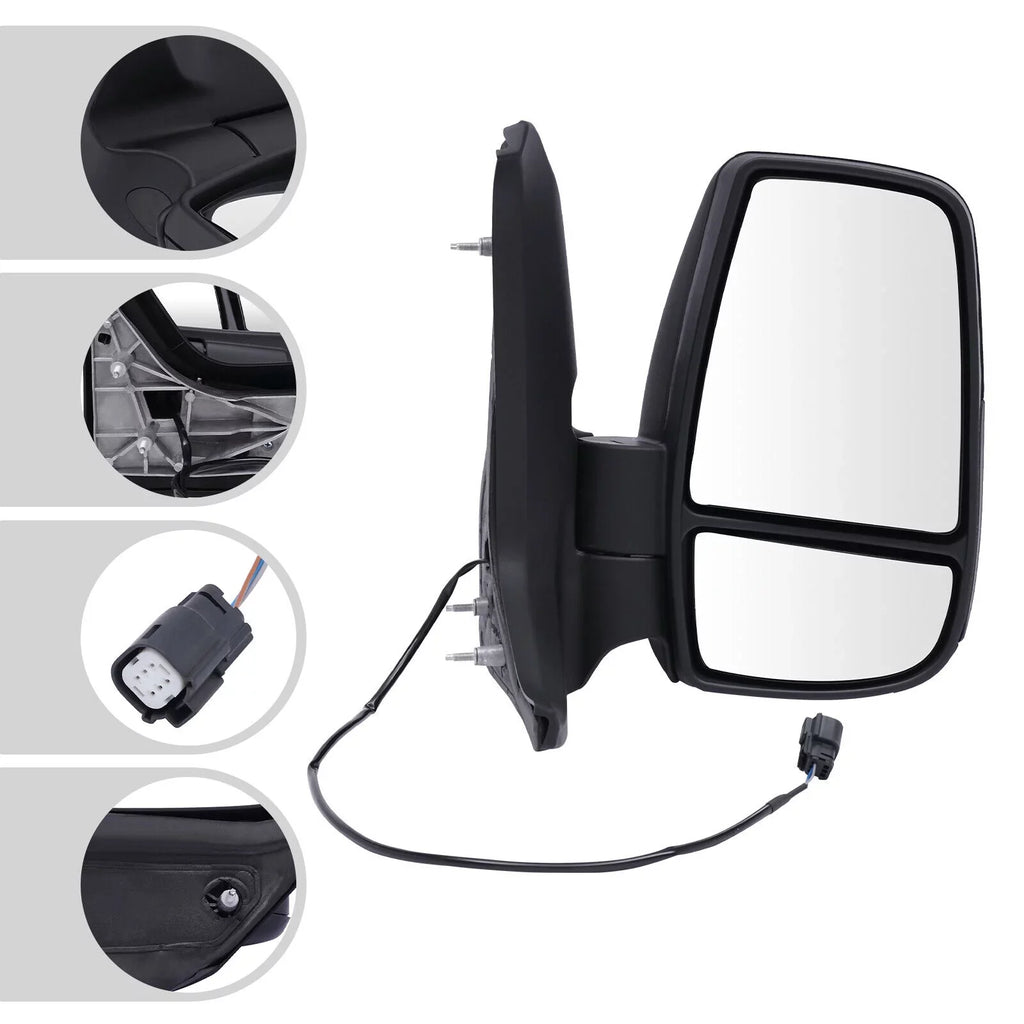 Fits Right 150 Side 250 350 Ford for View Passenger Transit Mirror Rear Short Arm 2015-2022