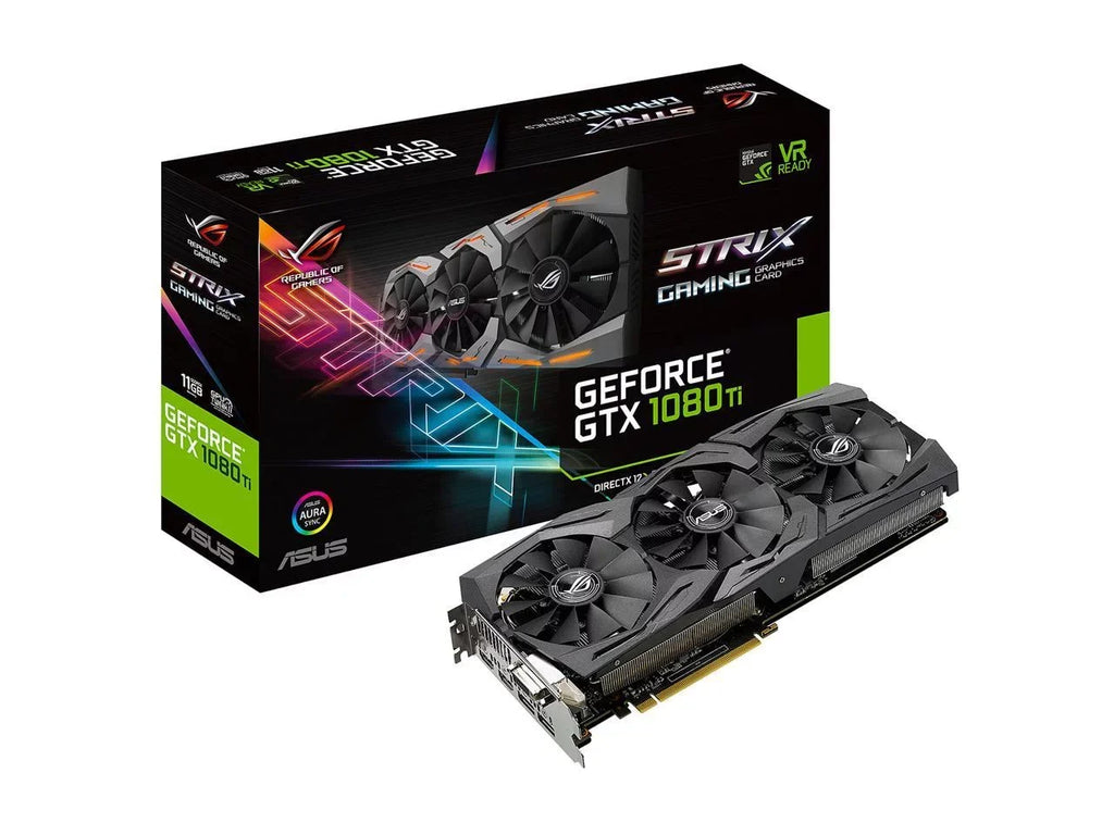GTX Video GeForce HDCP Ti Card Support 1080 ROG 352-Bit Ready ASUS 11GB STRIX-GTX1080TI-11G-GAMING SLI NEW DirectX GDDR5X 12