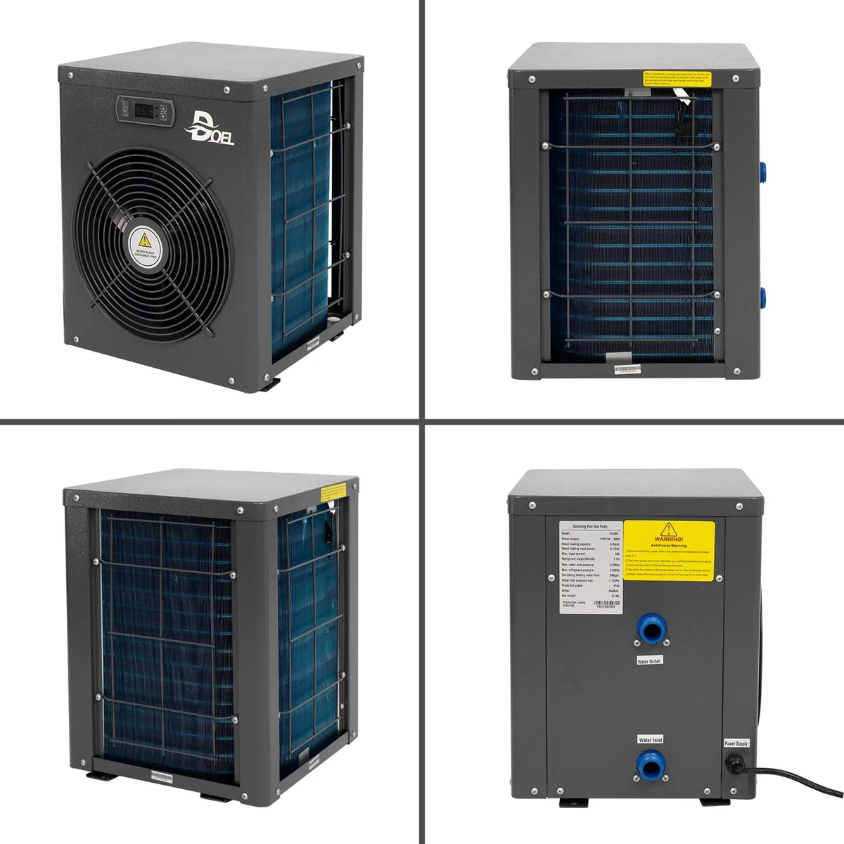 for 60Hz DOEL BTU, Pools Pump Heat Pool 12000 Swimming Above-Ground Mini