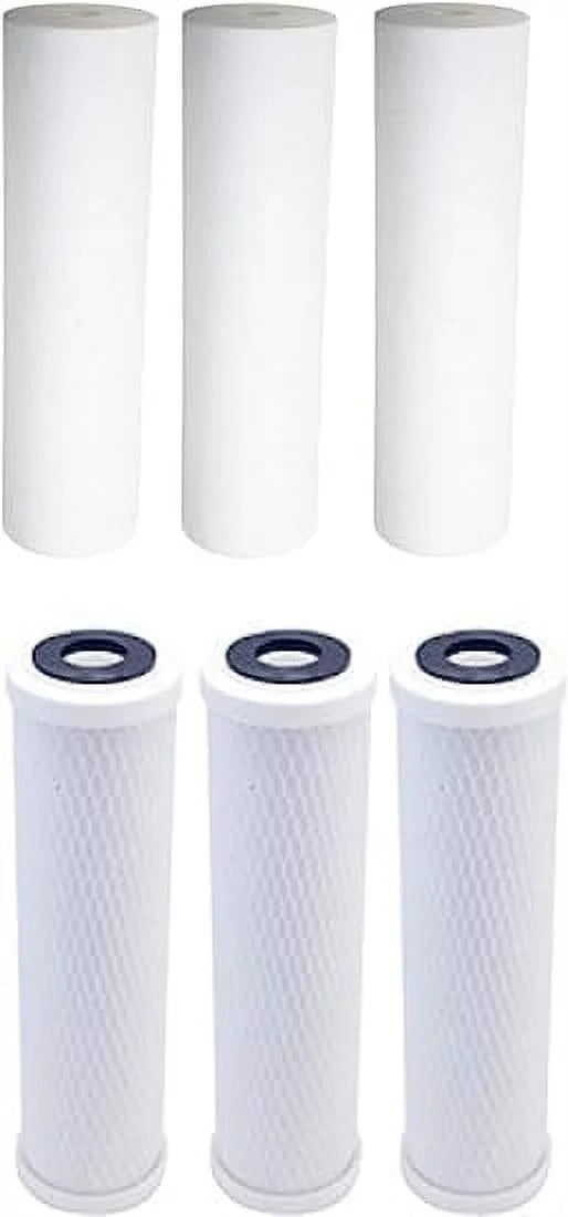Block System & Filter Carbon for Filter RO Sediment - LCV Watts Replacement Kit 3-Pack PP Includes WP-2 Filter