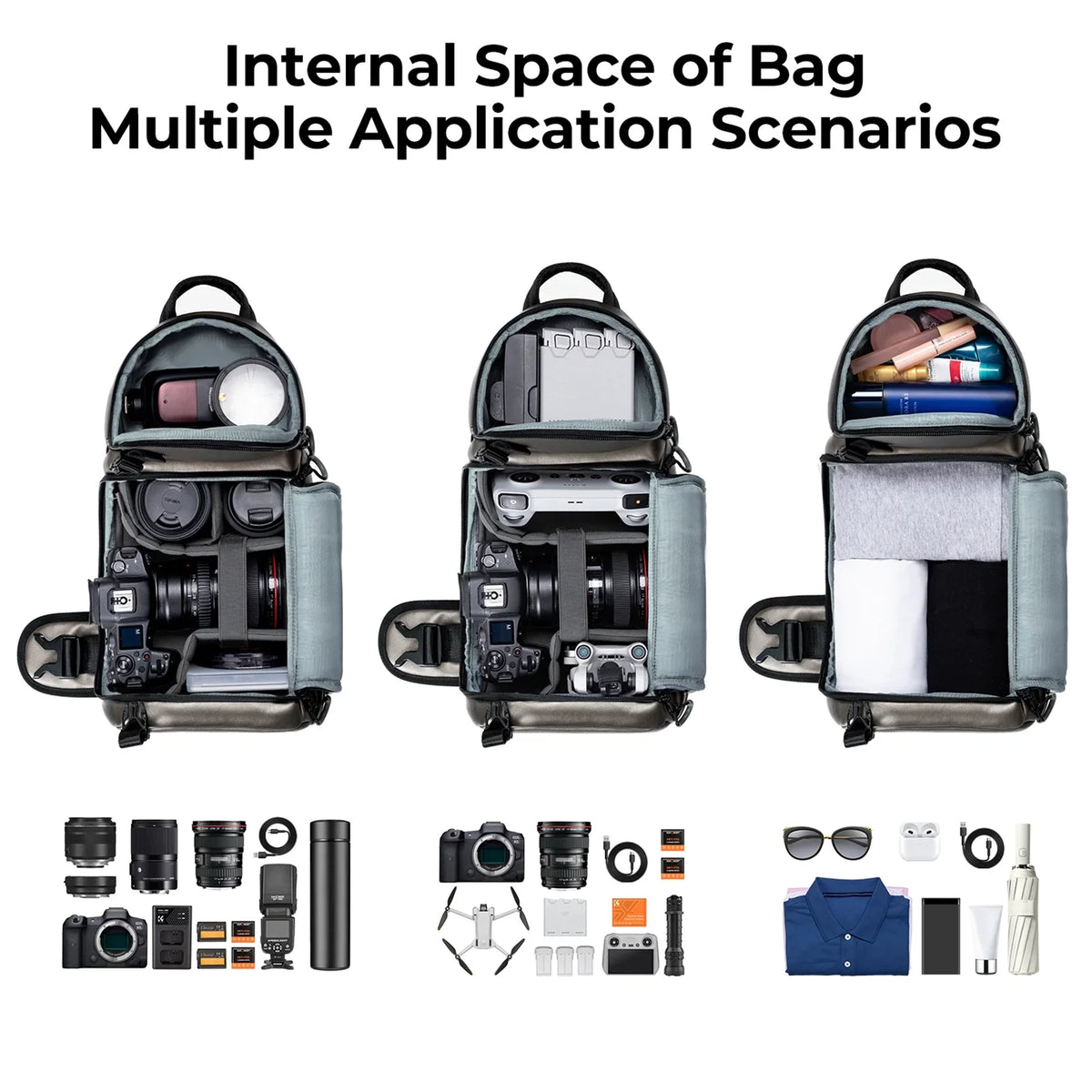 Camera Removable Waterproof Camera With Bag,Dslr/slr/mirrorless K Camera With F Dividers Camera K&F And F Single Features Case CONCEPT Case Dslr/slr/mirrorless Waterproof Waterproof Shoulder