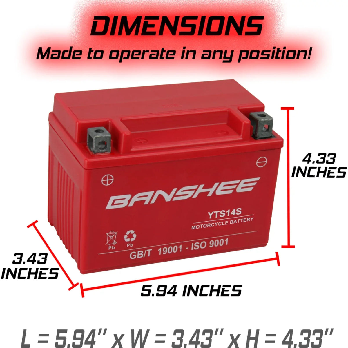 BMW Banshee Battery Battery) Compatible (Auxiliary Motorsports YTZ14S F8000T with