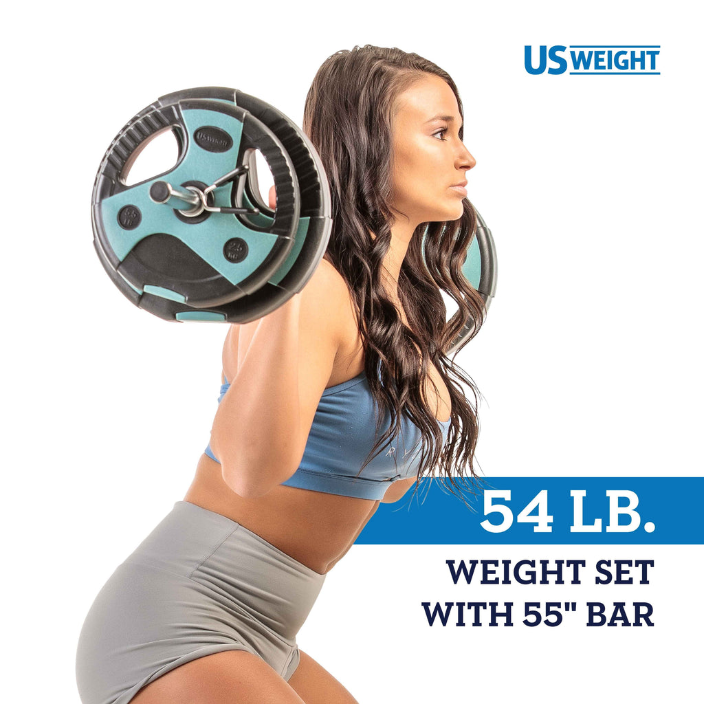 with 55-inch and Bar Weight 54 Grip US lb. Set Weight Weight Plates