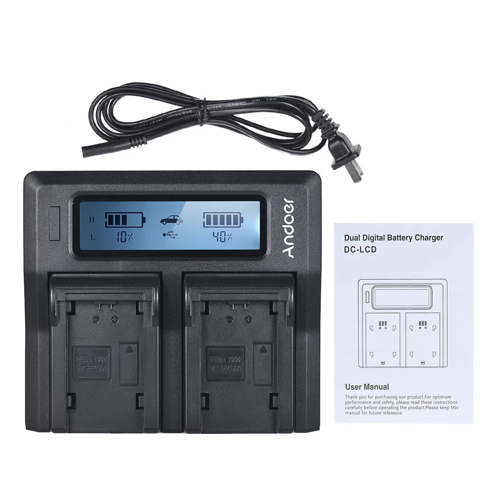 LCD Channel A7SIII for Dual Sony Suzicca Replacement Battery A7III A9 A7RIII NP-FZ100