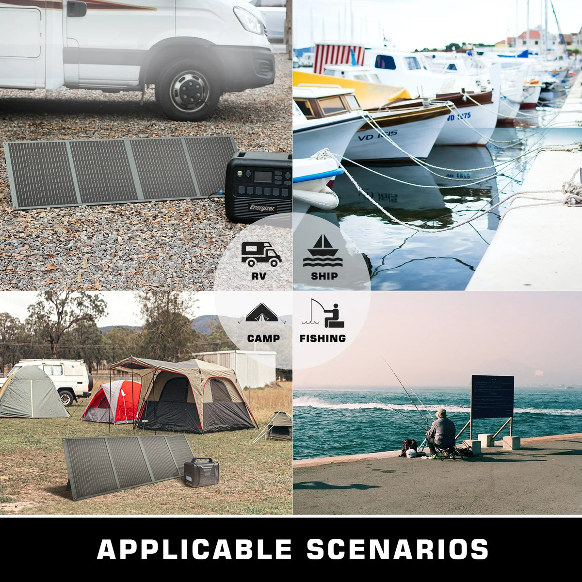 Station for Solar Fast Foldable Portable with for Output Panel Segmart 110W, Power and Trailer PD18W Car Charging Marine Power Devices, Camping Station USB