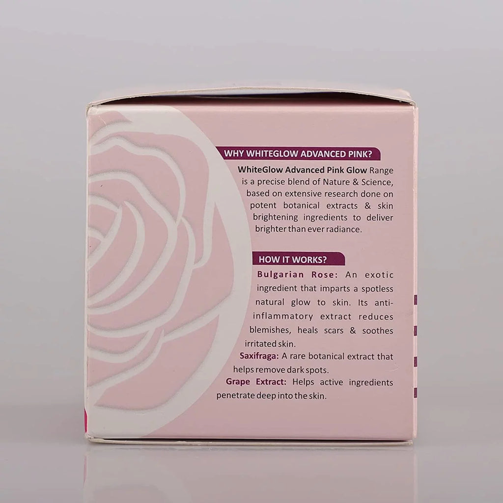 Whiteglow 50g Night Types All Glow Advanced Lotus Herbals | Pink Skin Cream| For