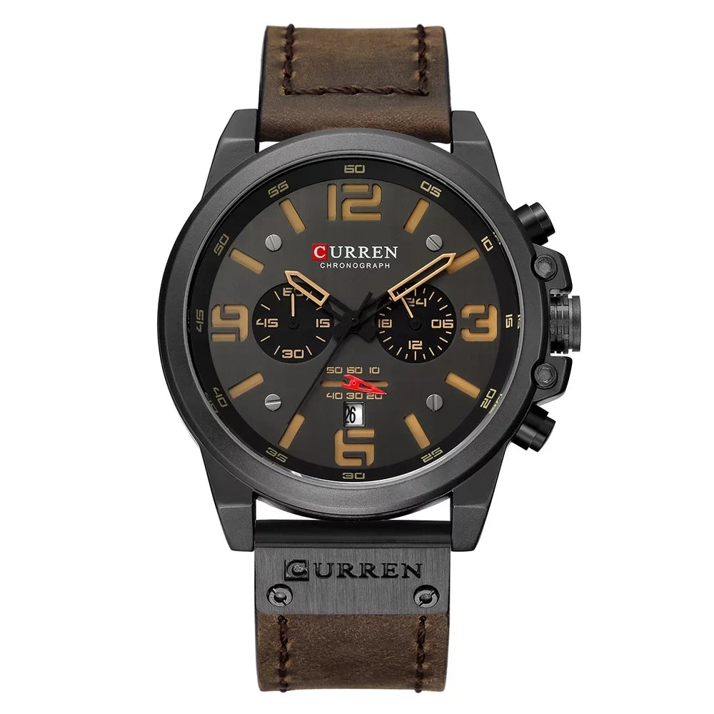 Men Watch Display Calendar CURREN Watch Time 8314 Quartz Hour Brand Minute Watch Wristwatch Leather