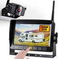DVR Wireless Trailer, Camper, Pickup Monitor Xroose for RV 7” Rear + Range Button Camera Backup Long View Truck Extra 1080P with Signal Touch Camera CM1 Monitor Kit Recorder Motorhome for