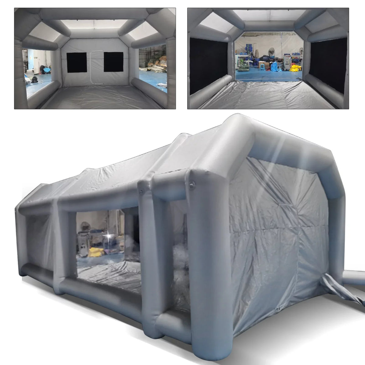 Windows Built-in Paint 26x13x10ft Inflatable Spray Portable Blower Spray Mobile Filter Booth System Paint PVC Air Miumaeov Spray Tent Paint and Transparent with Giant Inflatable Booth