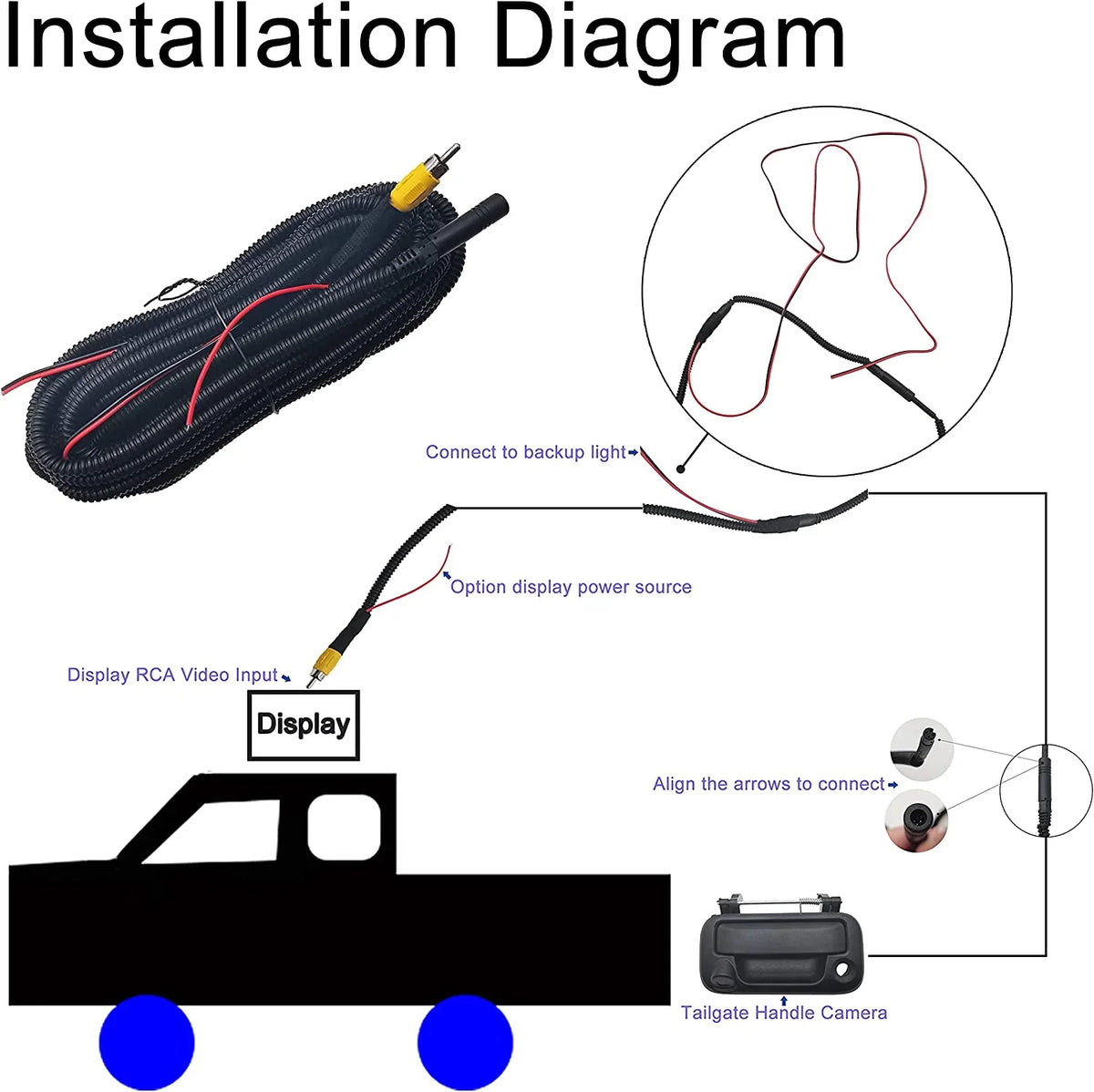 F550 F450, F150, Handle with OE: F350, #8L3Z-9943400-AC, Tailgate (Black) F250, Ford Compatible Camera, with