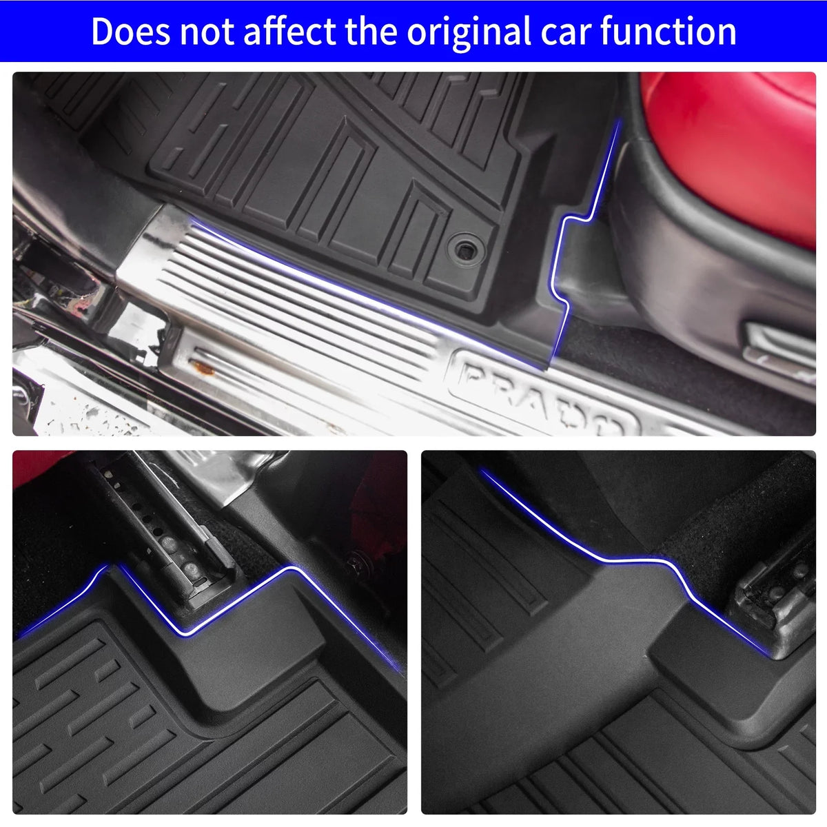 4Runner Seat Toyota Tray) Runner Fit 2013-2023 Cargo Trunk 4 Mat All (Fit Weather Cargo Liner Protector Without 2022 Mat Back Cover Accessories Mats Floor Sliding