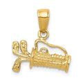Yellow for with Women Pendant 3-Dimensional Golf (L-16 mm,W-14 Auriga 14K Gold Bag Clubs mm) Charm Polished