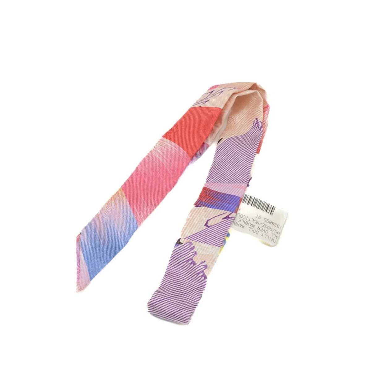 (Like 100% Doll Rose Twilly Kyoto Hermes Pre-Owned Marble New) Silk Multicolor