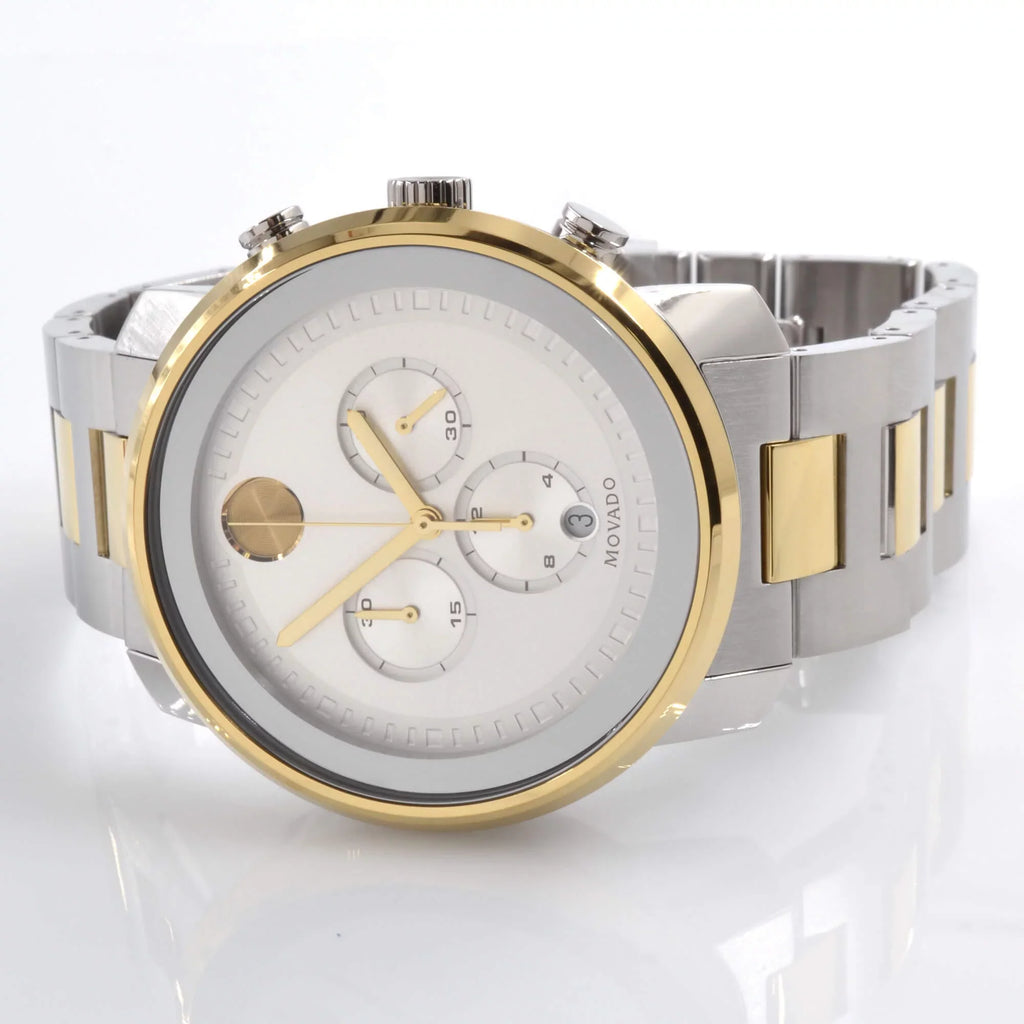 Bold Dial Chronograph Movado 3600432 Silver Men's Watch