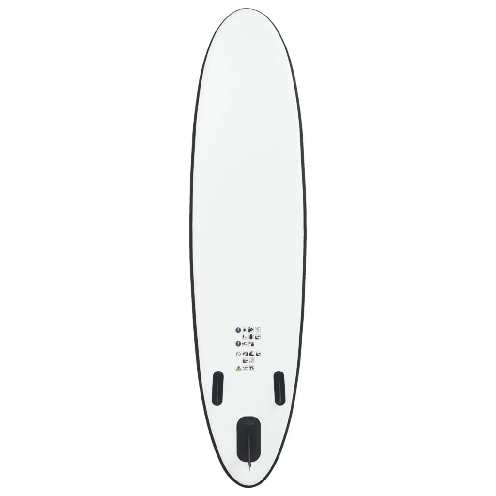 Inflatable White Paddleboard and Set Black Walmeck