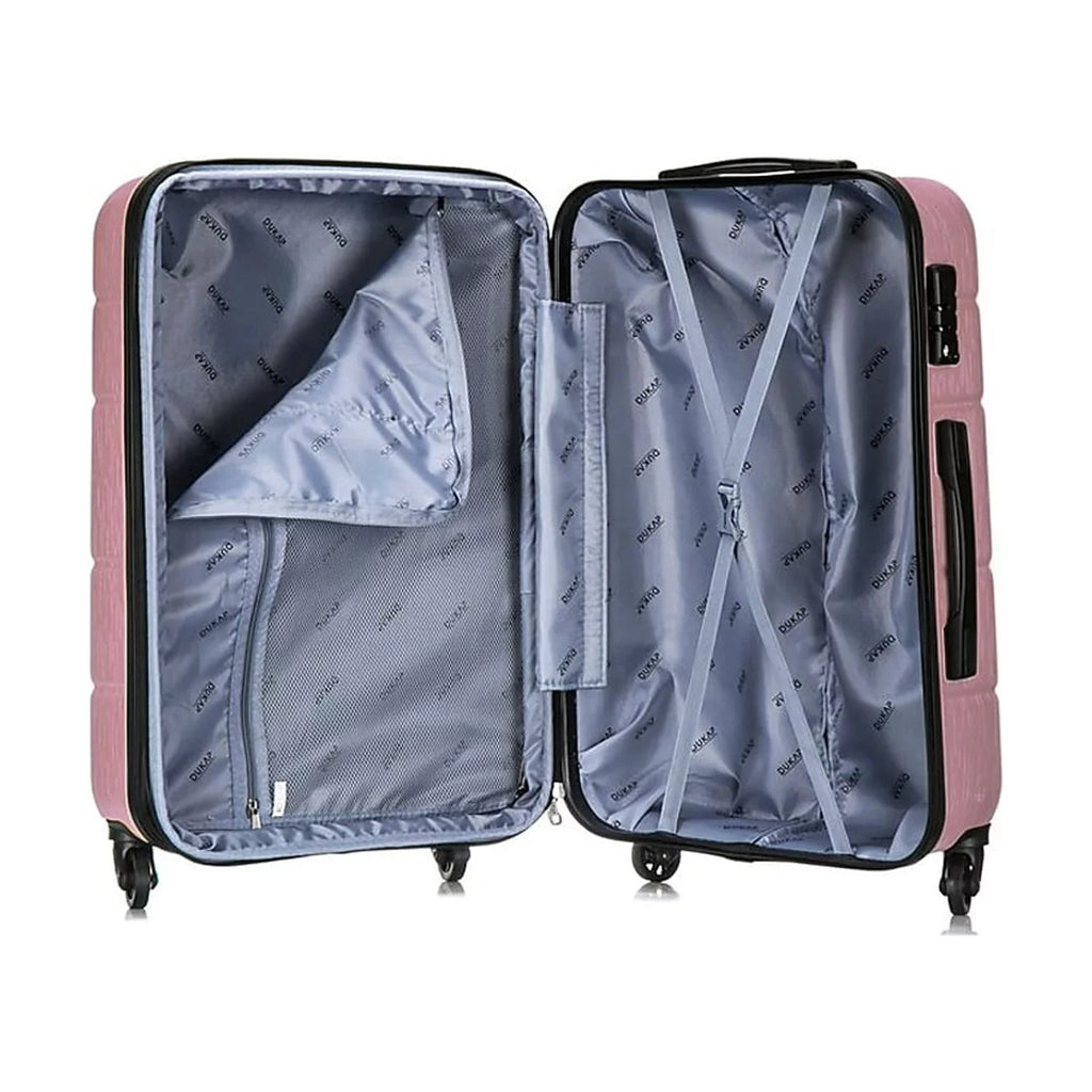 Gold (DKRODSML-ROS) 3-Piece DUKAP Set Plastic RODEZ Luggage Rose