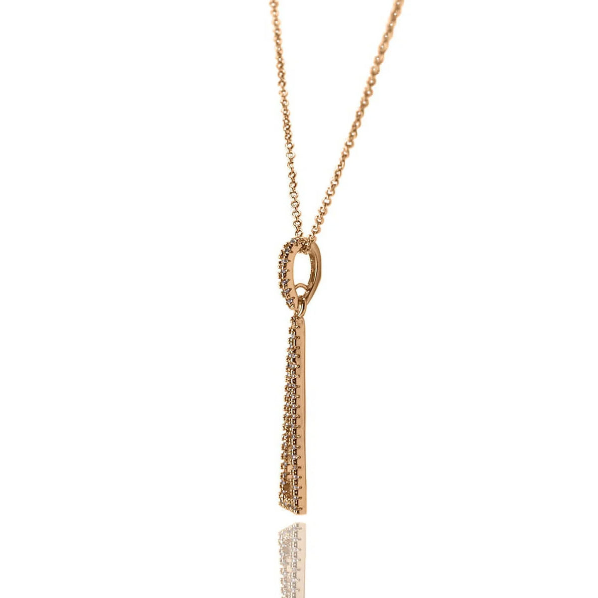 Boutique Teens Pendant Triangle Box Blue Necklace Cubic for Zirconia Drop Gold Plated Inc Rose Women,