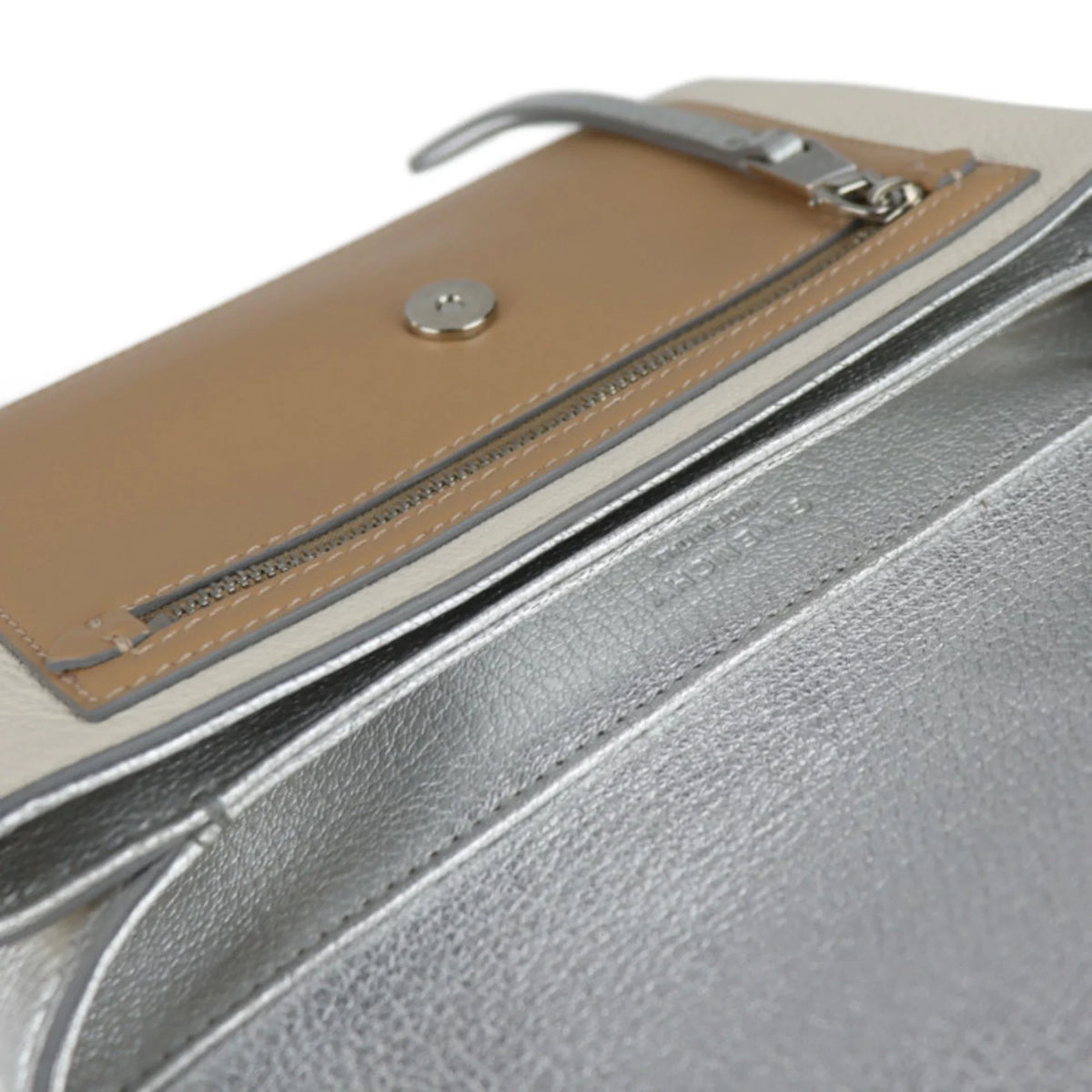 Duet silver leather Givenchy brown shoulder ivory BB500VB01C Pre-Owned (Good) bag