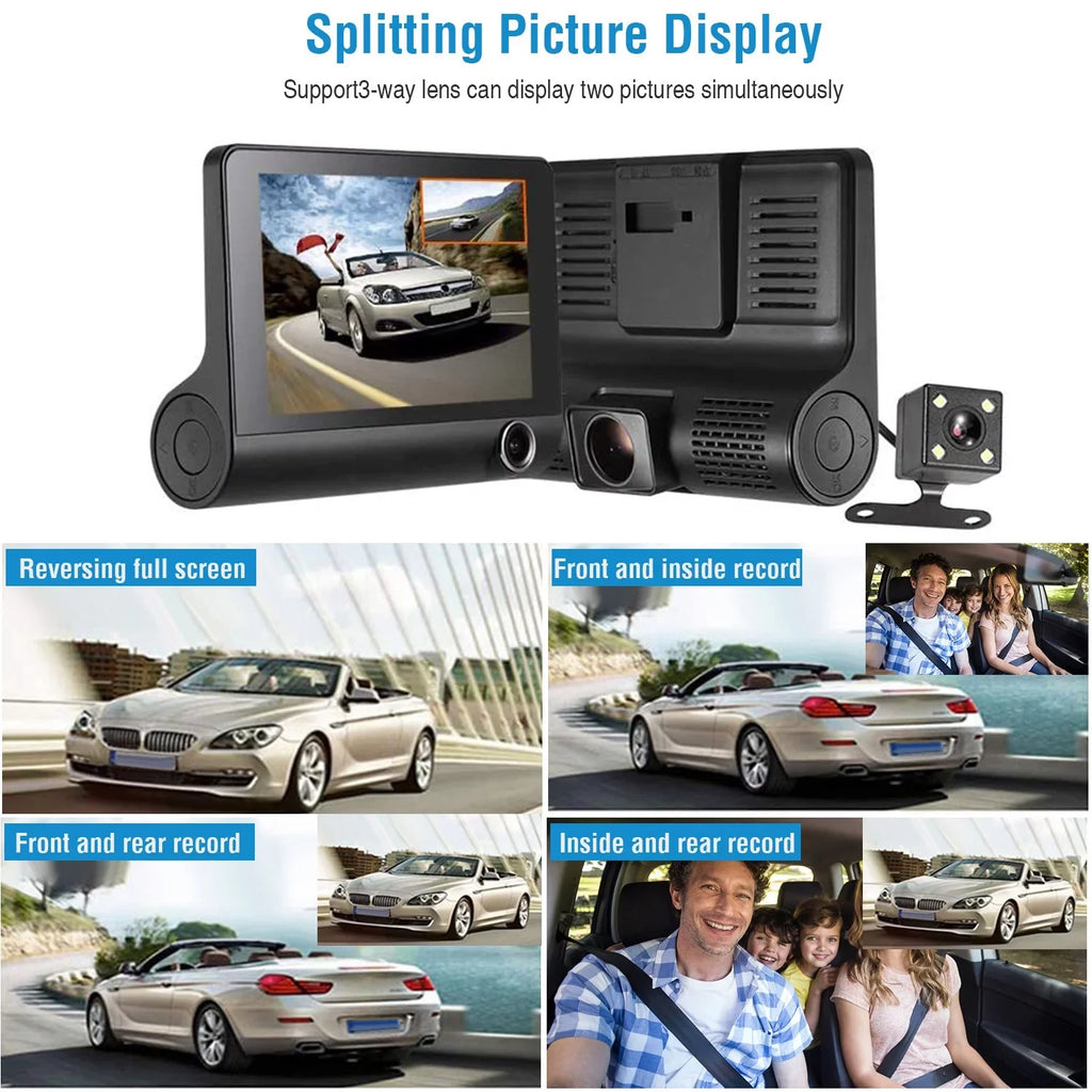 Rear Recording Motion G-Sensor Cam with Detection Front Dash Touch 1080P and iMouTEK Loop 4in Car Camera Dash Camera Screen