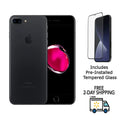 Tempered 32GB Pre-Installed 7 Glass Restored (Refurbished) Matte iPhone A1661 Black Apple Unlocked) w/ (Fully Plus