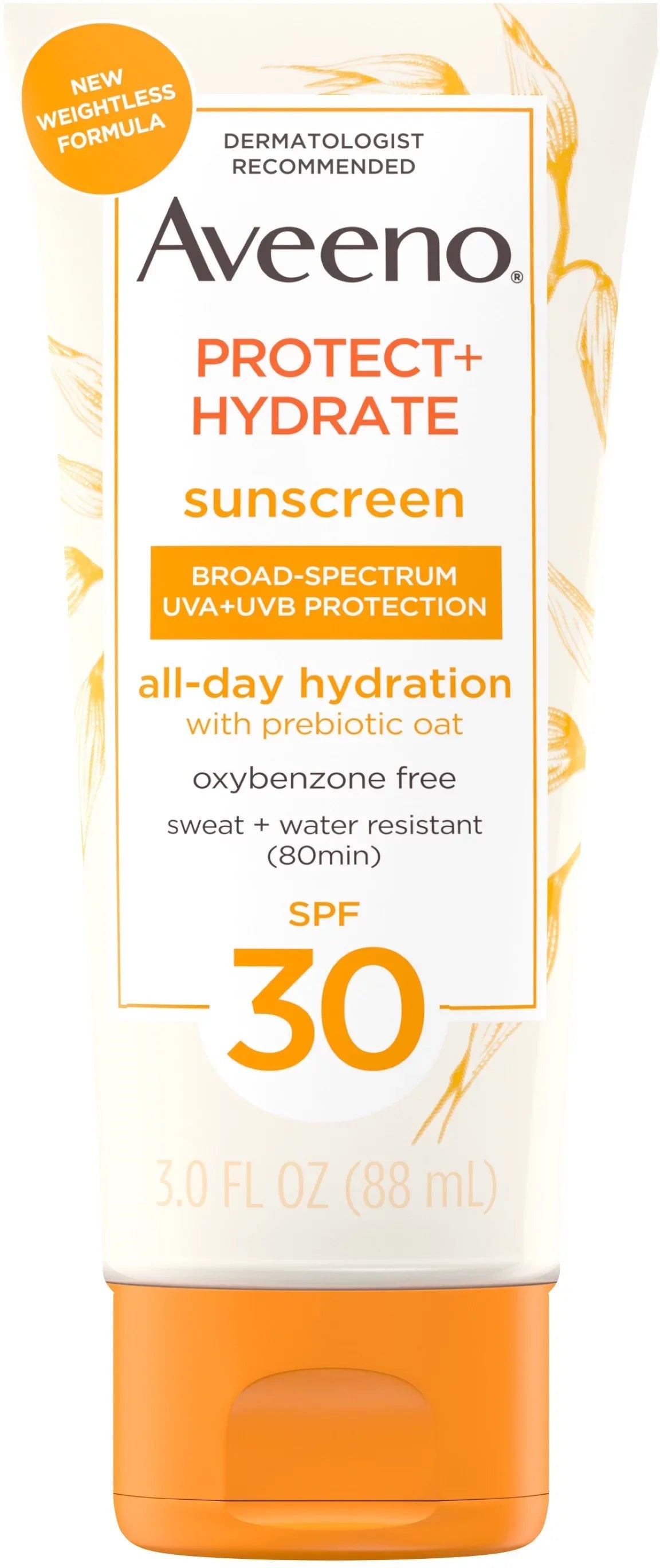 Sunscreen Pack Protect 3 Spectrum & Broad Body Prebiotic fl. with Hydrate + 4 - Aveeno oz 30 Lotion SPF Oat, Weightless, Moisturizing