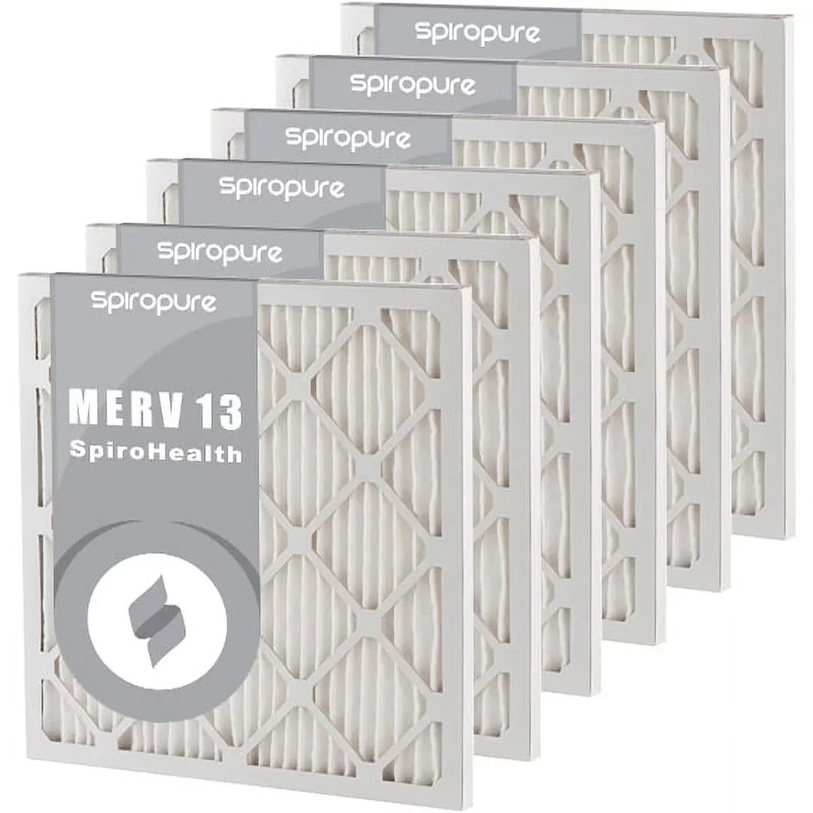 17.38x17.38x1 (6 MERV Pleated Filter Air 13 Filters - SpiroPure Made Pack) USA in