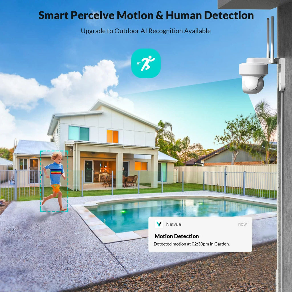 Camera for Wireless Cameras 2.4GHz Home WiFi, Security System Only Security 360° Surveillance PTZ Netvue WiFi WiFi –