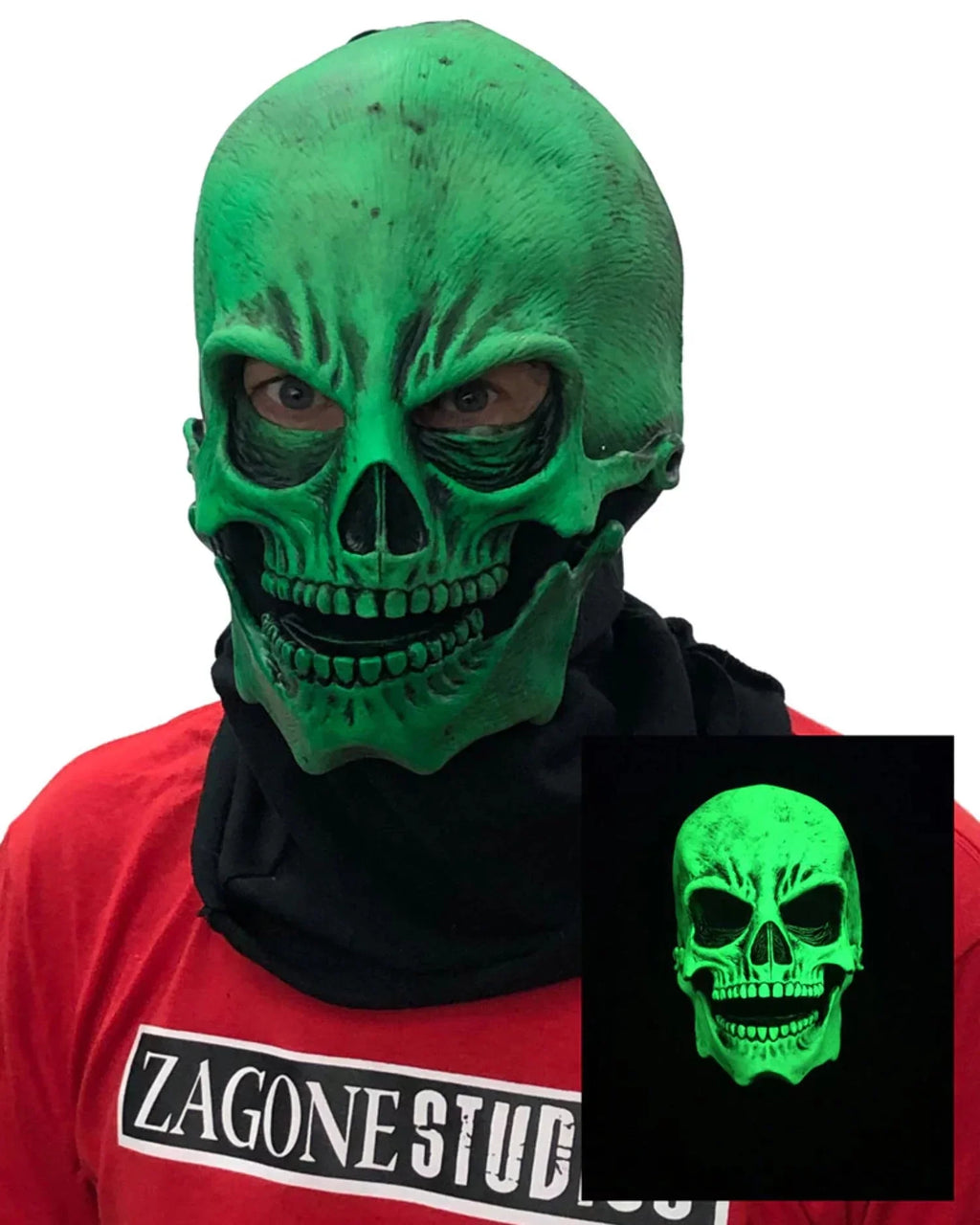 Uv Green Mask Skull Sock