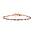 Vermeil Silver Sterling Plated Jewelry 925 Rose for 5.74 Gifts Ct Size Shop Moissanite Oval Mom Birthday Bracelet 8" Day Mothers Tourmaline Gold LC