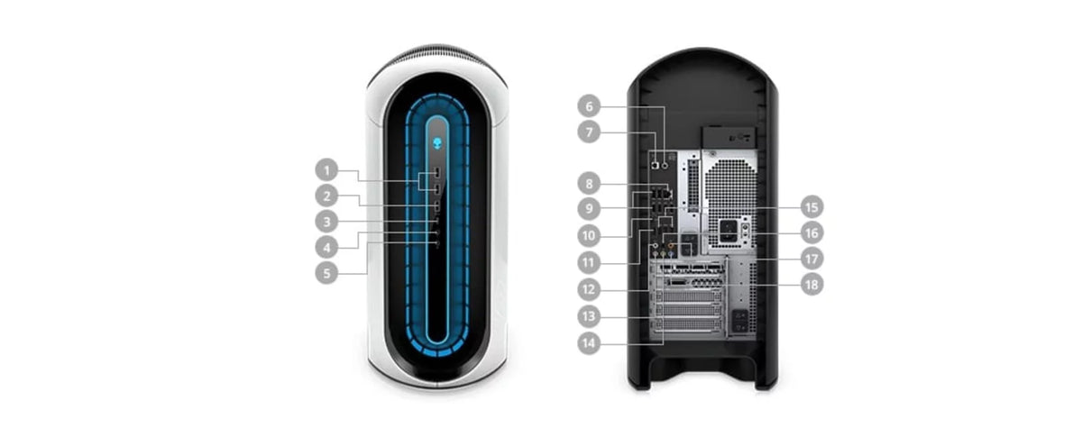 Desktop Gaming 1TB HDD 8 Core - (Refurbished) | RAM 11th 1TB R12 - GDDR6X - - | @ SSD Dell i9 Alienware Gen Restored Ti GHz 32GB + CPU (2021) Cores 3080 5.3 12GB - Aurora