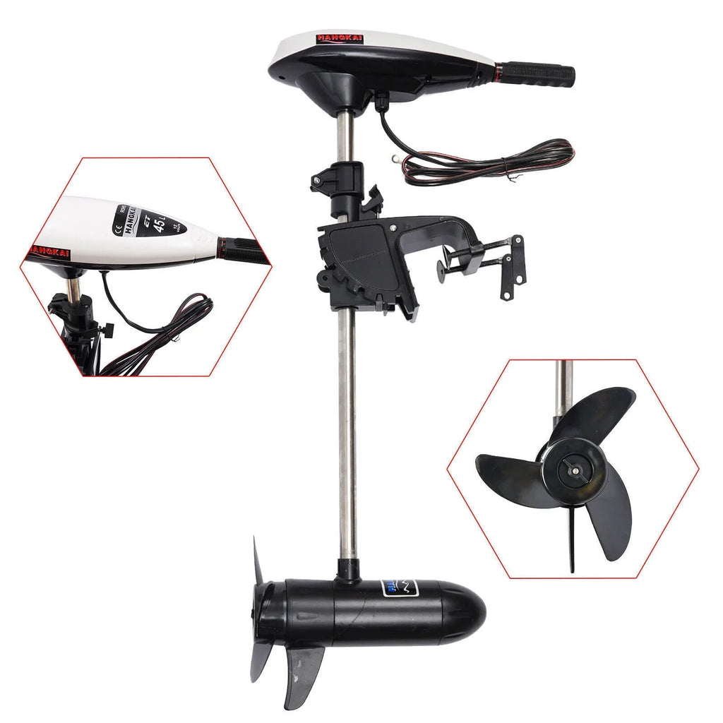 45LBS 12V Motor HANGKAI Trolling Duty Heavy Outboard Engine Boat Electric Motor