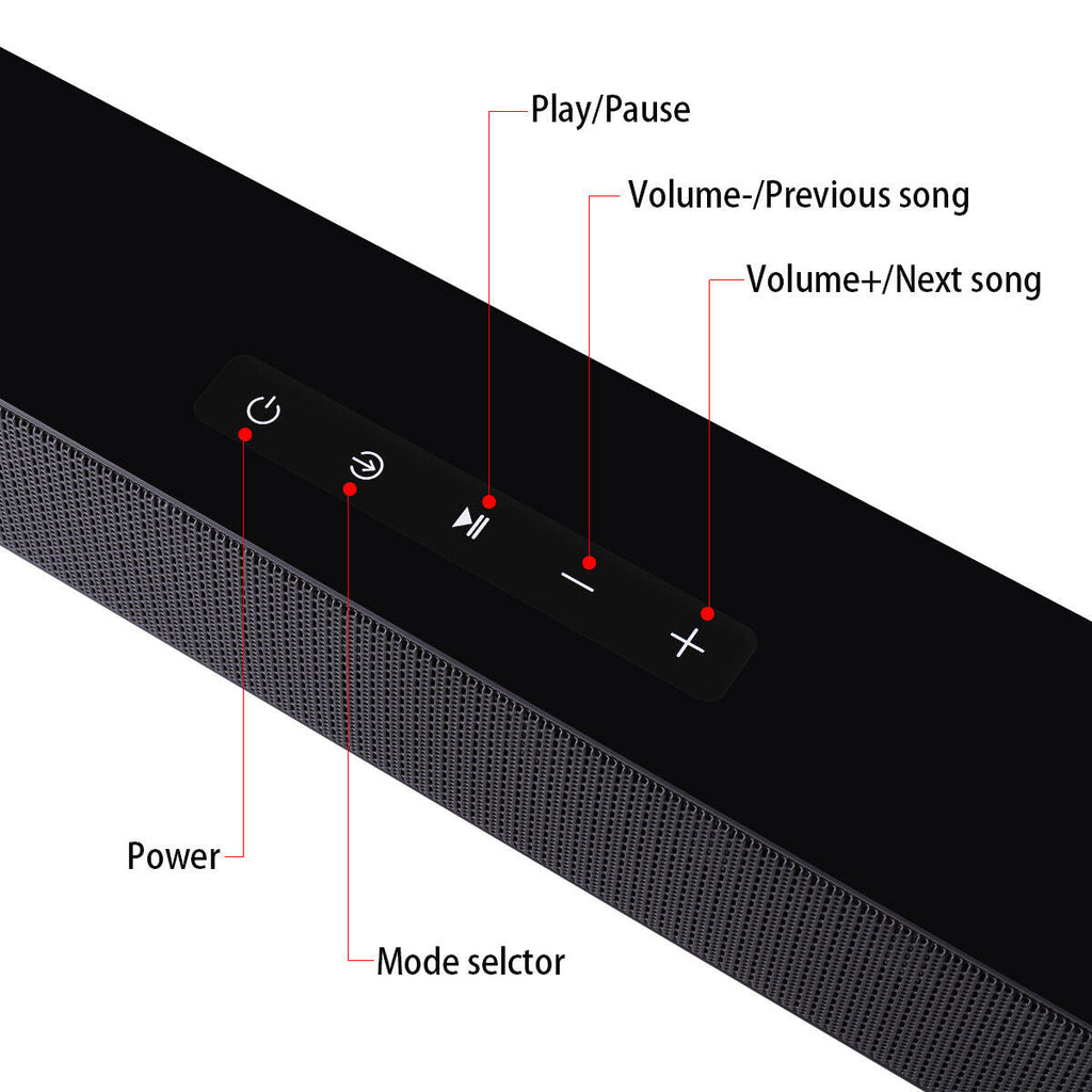 Monitor CJC Bass Sound Sound Mountable for Bar Bluetooth Adjustable TV 5.0/HDMI with Bars Gaming ARC/AUX/USB Wall PC