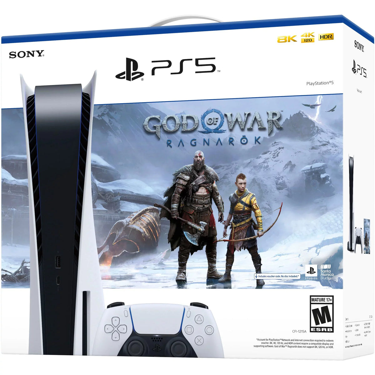 Additional Controller, Game Ragnarök War Cefesfy Video – God (Disc of an Edition) Bundle PlayStation_PS5 5 DualSense –and Console