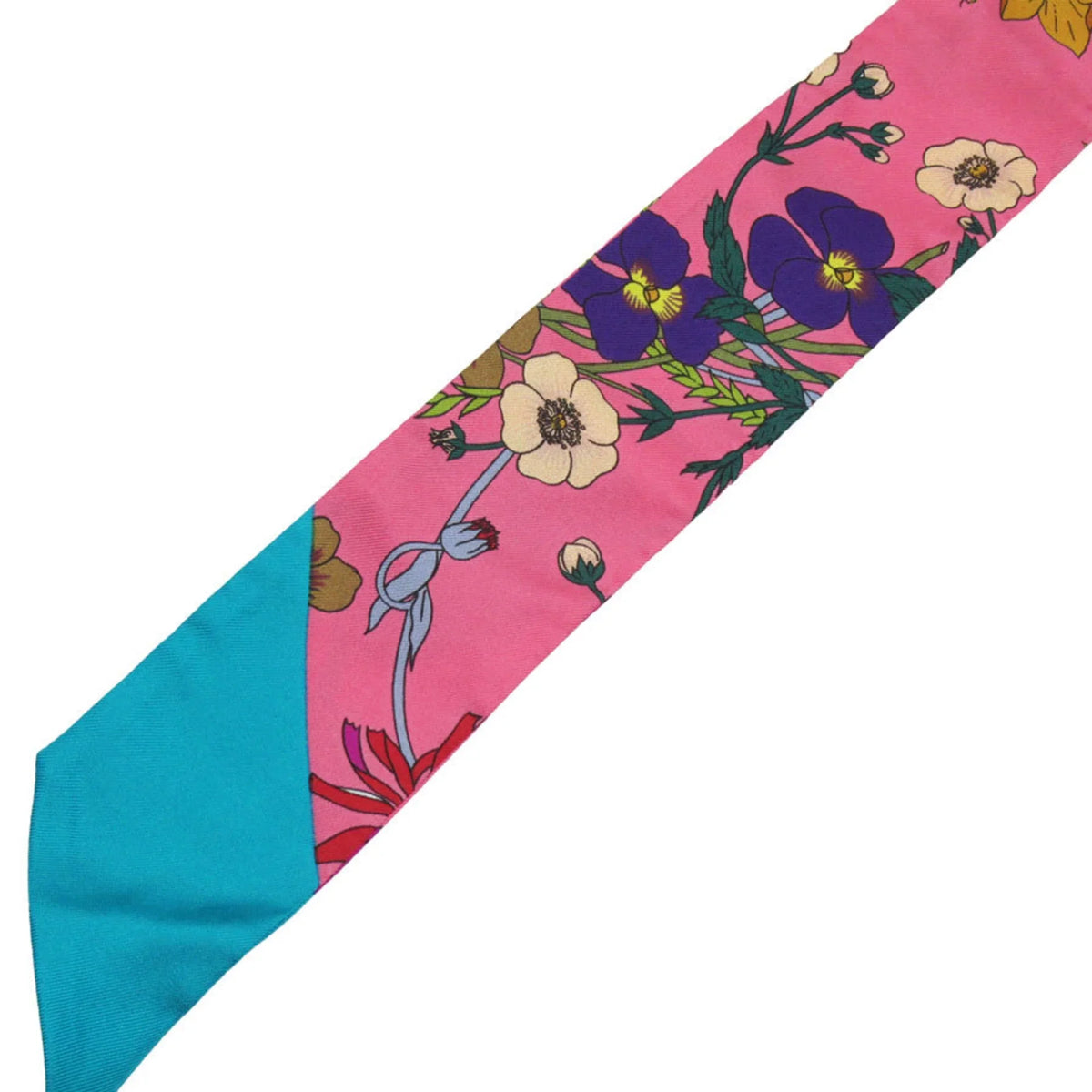 Scarf GUCCI Pre-Owned Muffler Pink/Multicolor Silk Women's w0157a (Good)