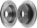 with Compatible Brake 262mm Lancer 200 Avenger Rear Mitsubishi Brake Slotted Rotor Patriot, Sebring, Dodge Afa Chrysler Caliber, Compass Motors Rotors & Drilled Jeep