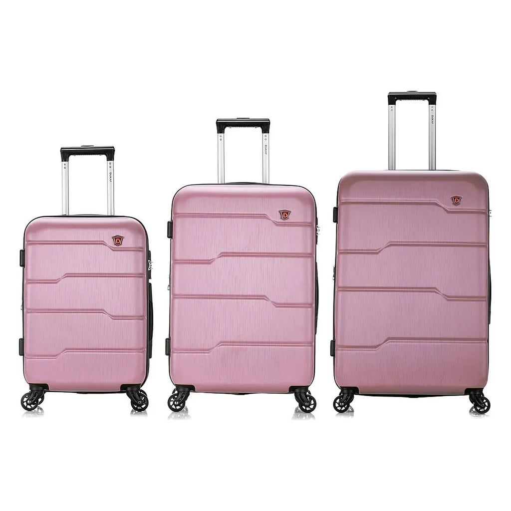 Gold (DKRODSML-ROS) 3-Piece DUKAP Set Plastic RODEZ Luggage Rose