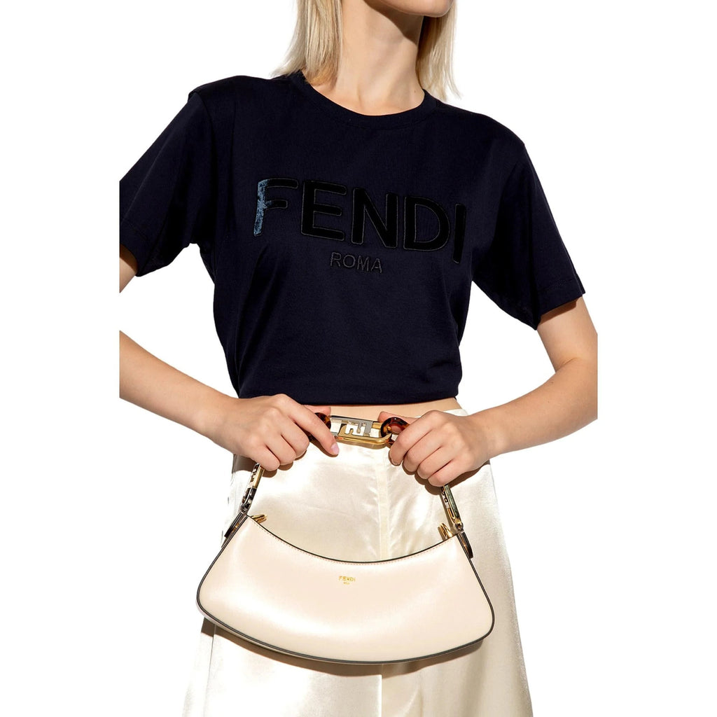 Fendi Shoulder Calfskin Bag Ivory Leather Swing O'Lock
